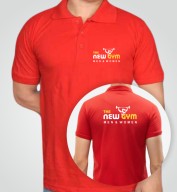 Basic Red Spun Matte Collar T-shirt (170gsm)