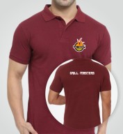 Basic Maroon Spun Matte Collar T-shirt (170gsm)