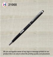 Black Metal Pen with Stylus-21068