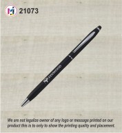 Black Metal Pen with Stylus-21073