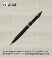 Black Metal Pen with Stylus-21085