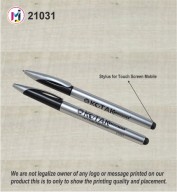 Sleek Silver Pen with Stylus- 21031