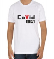 Unisex-Covid-19 White Round Neck Dri-Fit Tshirt