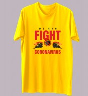 Unisex-Fight Corona Yellow Round Neck Dri-Fit Tshirt