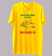 Unisex-Wash Your hands Be Safe White Round Neck Dri-Fit Tshirt