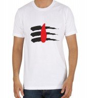 Unisex- Lord Shiva Tilak White Round Neck Dri-Fit Tshirt