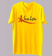 Unisex- Khalsa Yellow Round Neck Dri-Fit Tshirt