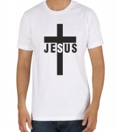 Unisex- Jesus White Round Neck Dri-Fit Tshirt
