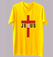 Unisex- Jesus Yellow Round Neck Dri-Fit Tshirt