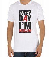 Unisex- Everyday I am Muslim White Round Neck Dri-Fit Tshirt