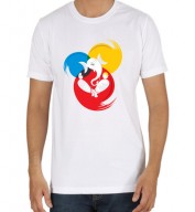 Unisex- Lord Ganesh White Round Neck Dri-Fit Tshirt
