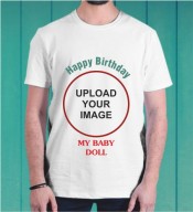 Birthday White Round Neck Dri-Fit Tshirt-003C