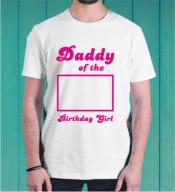 Dady of the Birthday Girl Dri Fit Tshirt-007C