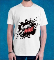 Unisex Game Changer White Round Neck Dri-Fit Tshirt