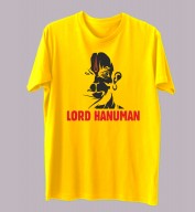 Unisex- Lord Hanuman Yellow Round Neck Dri-Fit Tshirt