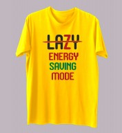 Unisex- Energy Saving Mode Yellow Round Neck Dri-Fit Tshirt