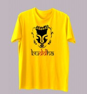 Unisex- Budha Yellow Round Neck Dri-Fit Tshirt