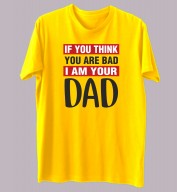 Unisex- I am your Dad Yellow Round Neck Dri-Fit Tshirt