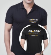Superior Black Spun Matte Collar T-shirt (200gsm)
