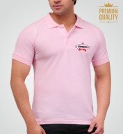 Premium Pink Spun Matte Collar T-Shirt (220gsm)