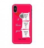 Customized Mobile Back Cover for Apple Iphone X Logo Cut