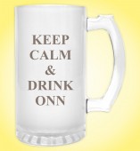 Froasted Beer Mug- Keep calm and Drink Onn