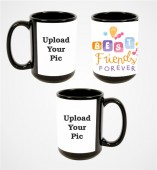 Customized Photo Black Patch Mug For your Loved One's