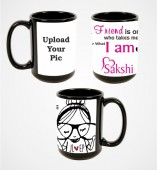 Customized Photo Black Patch Mug For your Loved One's