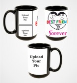 Customized Photo Black Patch Mug For your Loved One's