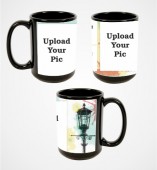 Customized Photo Black Patch Mug For your Loved One's