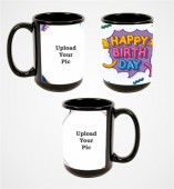 Customized Photo Black Patch Mug For your Loved One's