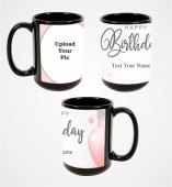 Customized Photo Black Patch Mug For your Loved One's