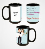 Customized Photo Black Patch Mug For your Loved One's