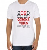 Unisex-Corona Virus 2020 White Round Neck Dri-Fit Tshirt