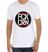 Unisex- Fuck Corona White Round Neck Dri-Fit Tshirt
