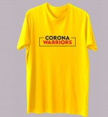 Unisex-Corona Warriors Yellow Round Neck Dri-Fit Tshirt
