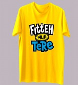 Unisex-Mai Haryanvi Yellow Round Neck Dri-Fit Tshirt