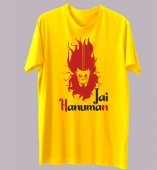 Unisex- Jai Hanuman Yellow Round Neck Dri-Fit Tshirt