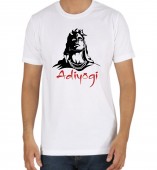 Unisex- Adiyogi White Round Neck Dri-Fit Tshirt