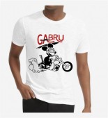 Unisex Biker White Round Neck Dri-Fit Tshirt