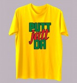 Unisex- Putt Jatt Da Yellow Round Neck Dri-Fit Tshirt