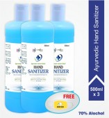 Ayurvedic Khadi Hand Sanitizer, 500 ML, Pack of 3