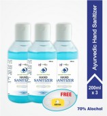 Ayurvedic Khadi Hand Sanitizer, 200 ML, Pack of 3