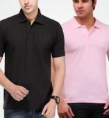 Combo Pack Of 2 Men's Polo Tshirt-Black,Pink