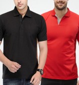 Combo Pack Of 2 Men's Polo Tshirt-Black,Red