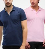 Combo Pack Of 2 Men's Polo Tshirt-Navy Blue,Pink