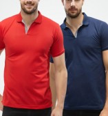 Combo Pack Of 2 Men's Polo Tshirt-Red,Navy Blue