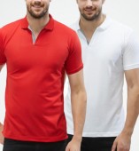 Combo Pack Of 2 Men's Polo Tshirt-Red,White