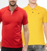 Combo Pack Of 2 Men's Polo Tshirt-Red,Yellow